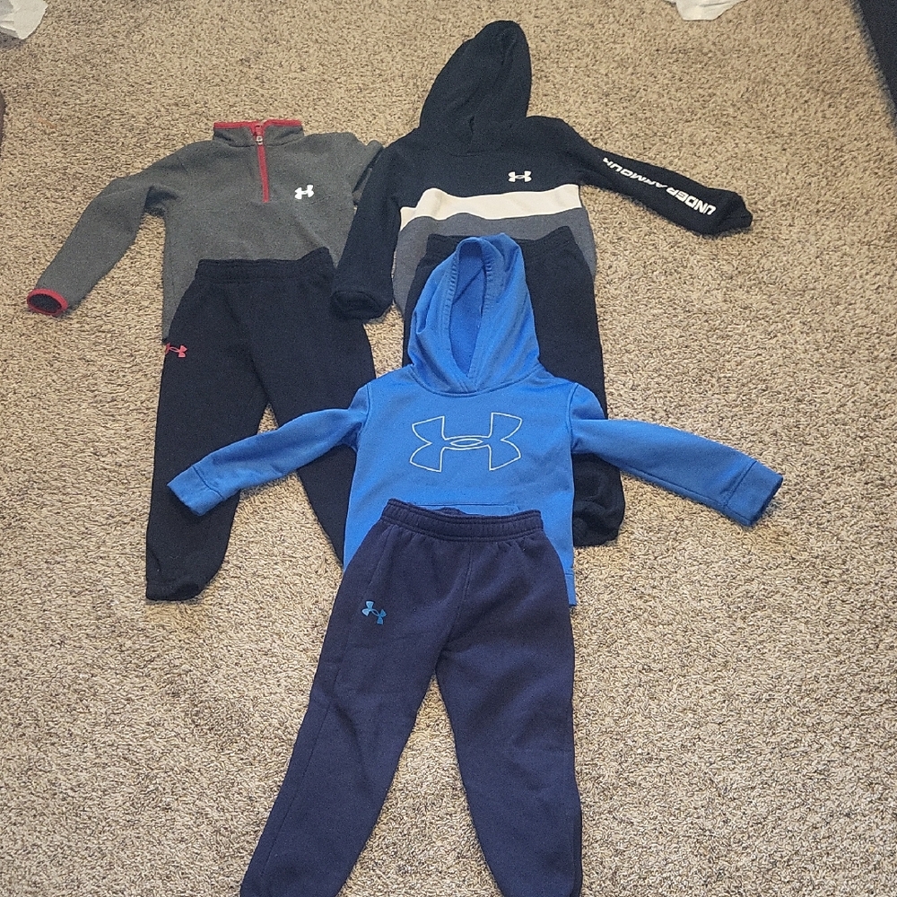 Little Boys' Size 5 Under Armour Sweatshirt/Sweatpant Bundle